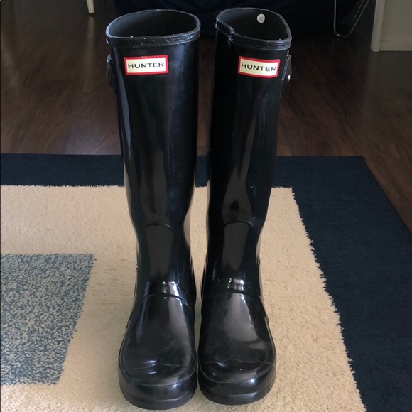 Hunter Women’s Original Tall Gloss Rain Boot, US 7 - Picture 2 of 3